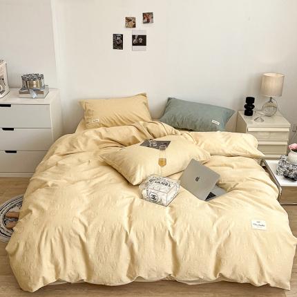 91家纺网 家纺一手货源 找家纺 （总）昔可 2022新款60支水洗棉华夫格提花四件套拍法一