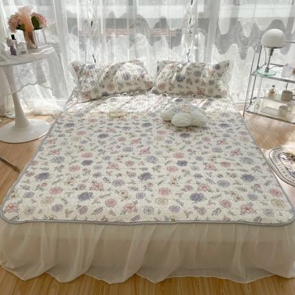 慕尚 2022新款凉感丝床裙款乳胶凉席 花意