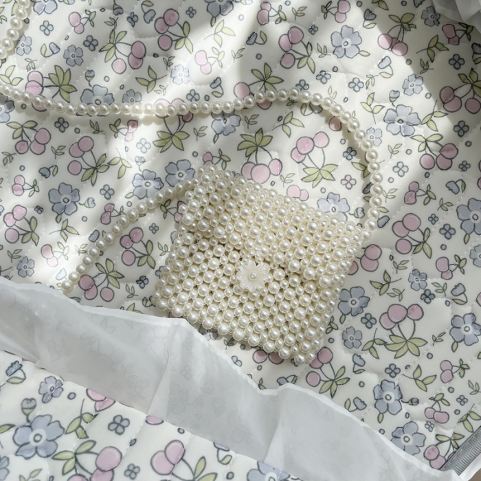 91家纺网 家纺一手货源 找家纺 慕尚 2022新款凉感丝床裙款乳胶凉席 小碎花