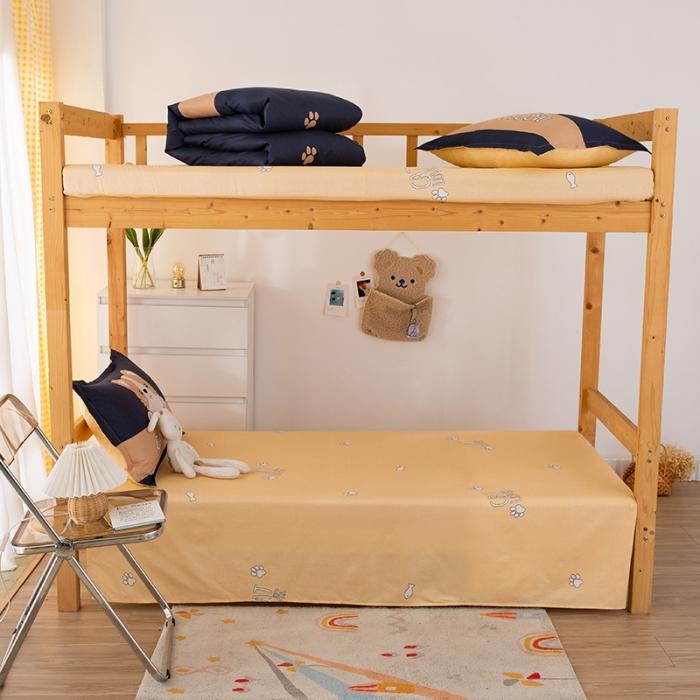 91家纺网 家纺一手货源 找家纺 友承家纺  学生宿舍三件套芦荟棉三件套上下铺