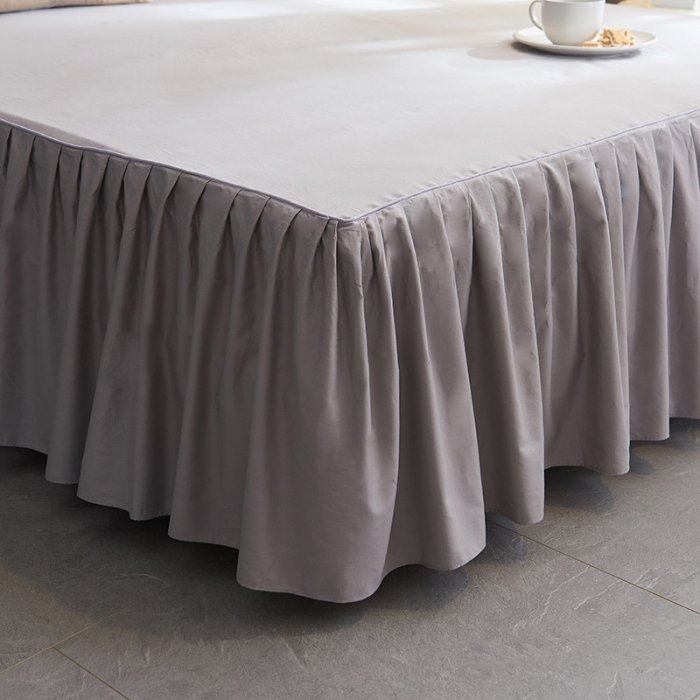 91家纺网 家纺一手货源 找家纺 （总）爱妮玖玖 2021新款素印双拼夹棉床裙