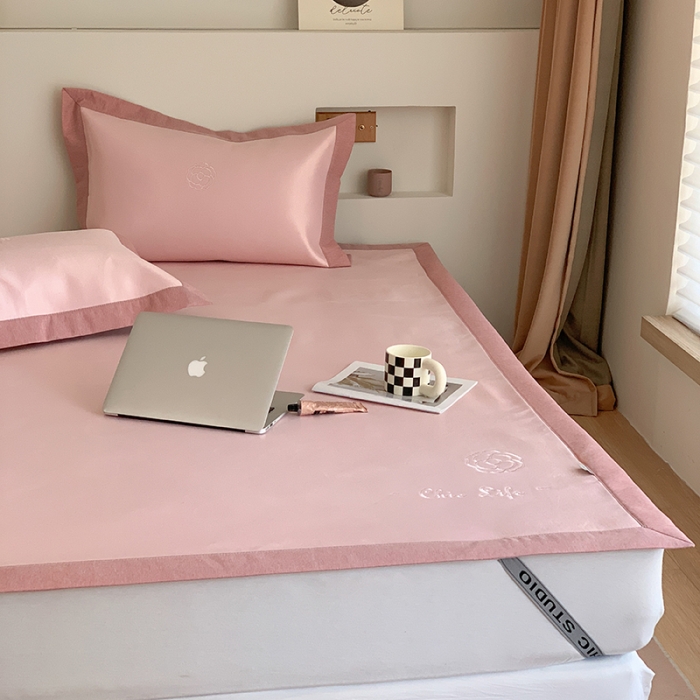 91家纺网 家纺一手货源 找家纺 昔可 2022新款600D冰丝席绣花款系列 人间山茶