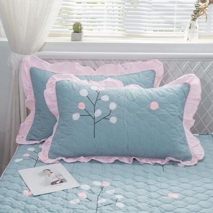 爱妮玖玖 2025新款 夏风系列 全棉印花夹棉花边枕套