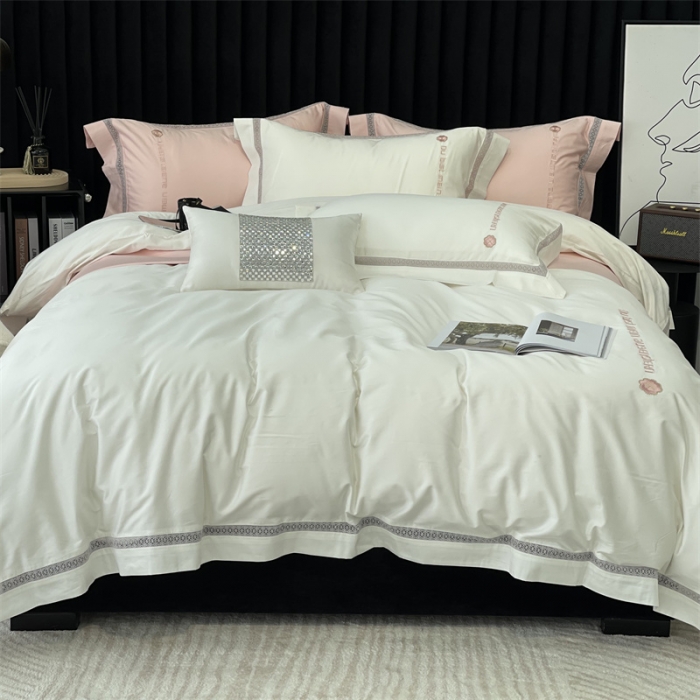 91家纺网 家纺一手货源 找家纺 （总）缔缦家纺 2022新款100s澳棉刺绣系列四件套-情深