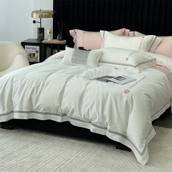 91家纺网 家纺一手货源 找家纺 （总）缔缦家纺 2022新款100s澳棉刺绣系列四件套-情深