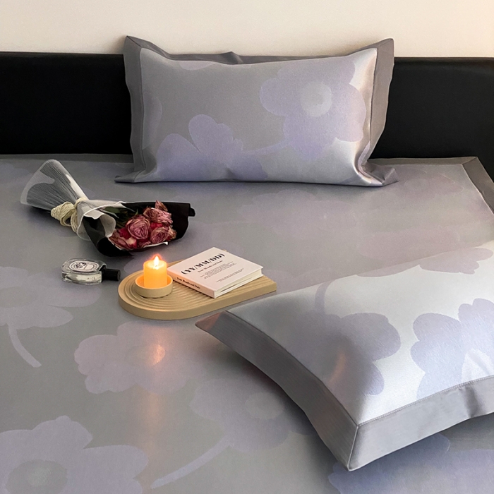 91家纺网 家纺一手货源 找家纺 昔可 2022新款900D水洗提花养生凉席 复古大花-紫