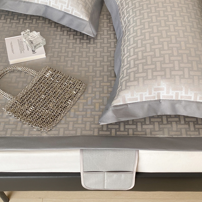 91家纺网 家纺一手货源 找家纺 昔可 2022新款900D水洗提花养生凉席 复古几何