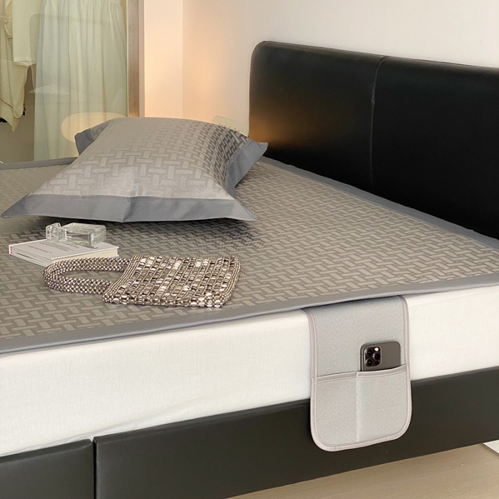 91家纺网 家纺一手货源 找家纺 昔可 2022新款900D水洗提花养生凉席 复古几何