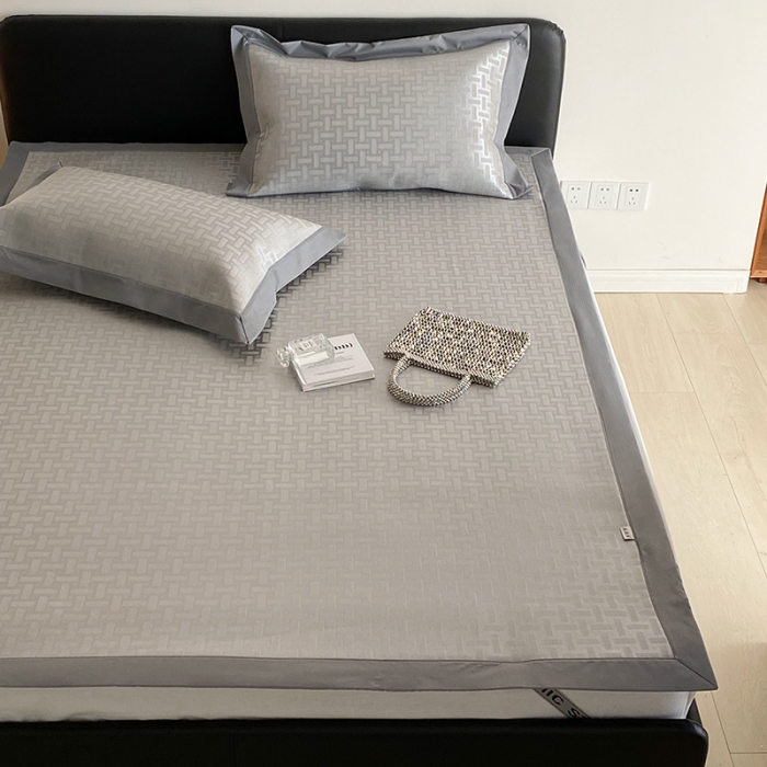 91家纺网 家纺一手货源 找家纺 昔可 2022新款900D水洗提花养生凉席 复古几何