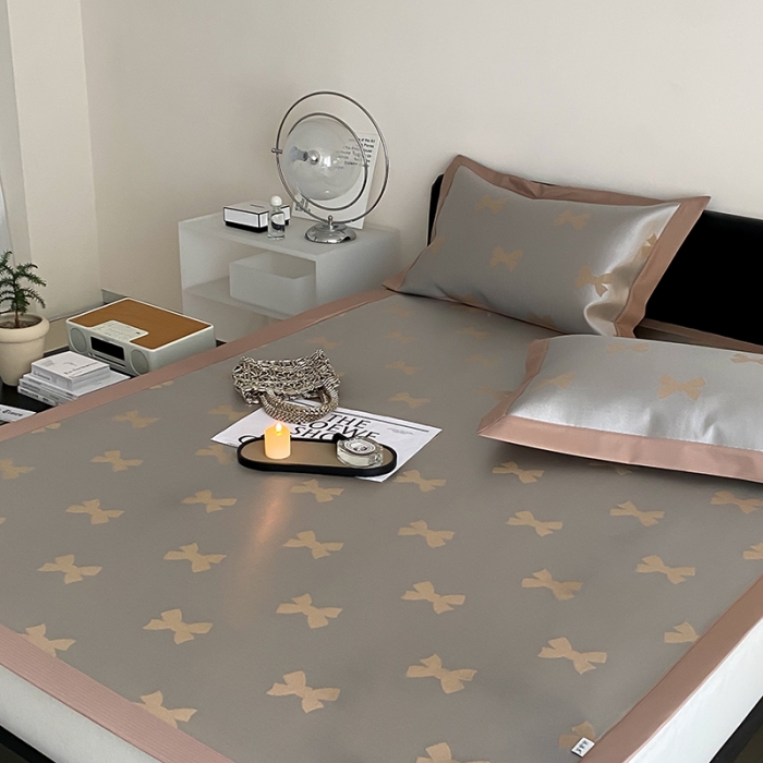 91家纺网 家纺一手货源 找家纺 昔可 2022新款900D水洗提花养生凉席 蝴蝶结