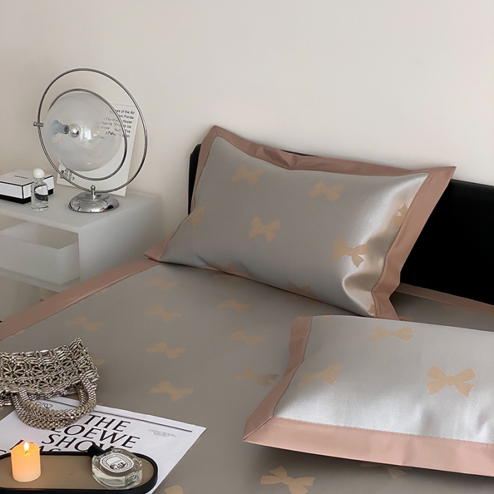 91家纺网 家纺一手货源 找家纺 昔可 2022新款900D水洗提花养生凉席 蝴蝶结