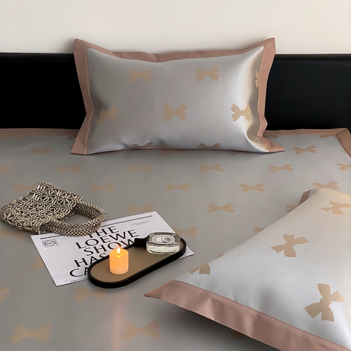 91家纺网 家纺一手货源 找家纺 昔可 2022新款900D水洗提花养生凉席 蝴蝶结