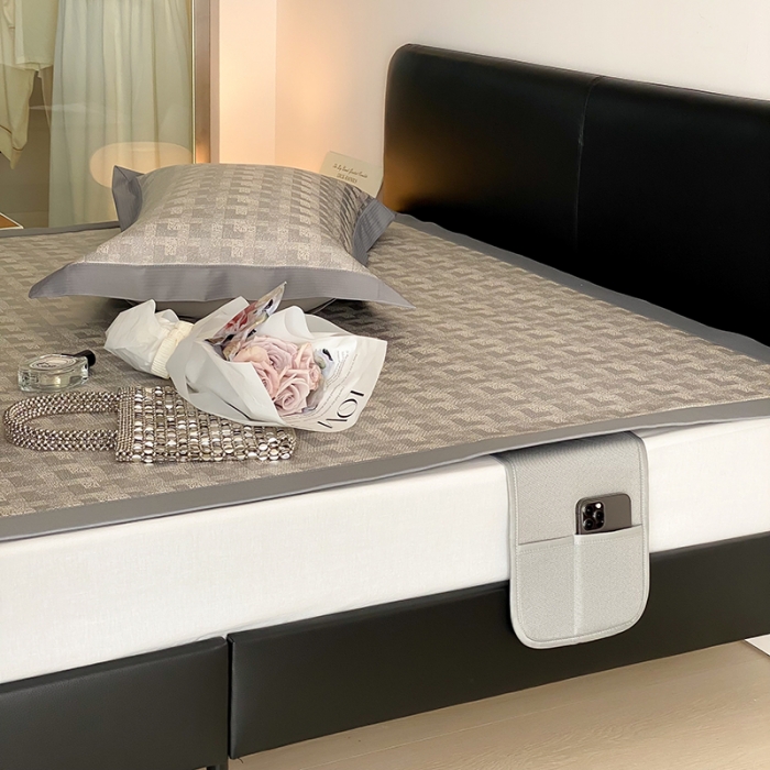 91家纺网 家纺一手货源 找家纺 昔可 2022新款900D水洗提花养生凉席 几何纹理