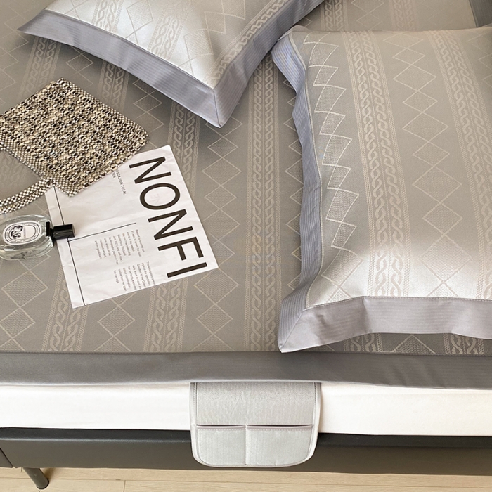 91家纺网 家纺一手货源 找家纺 昔可 2022新款900D水洗提花养生凉席 麦穗纹