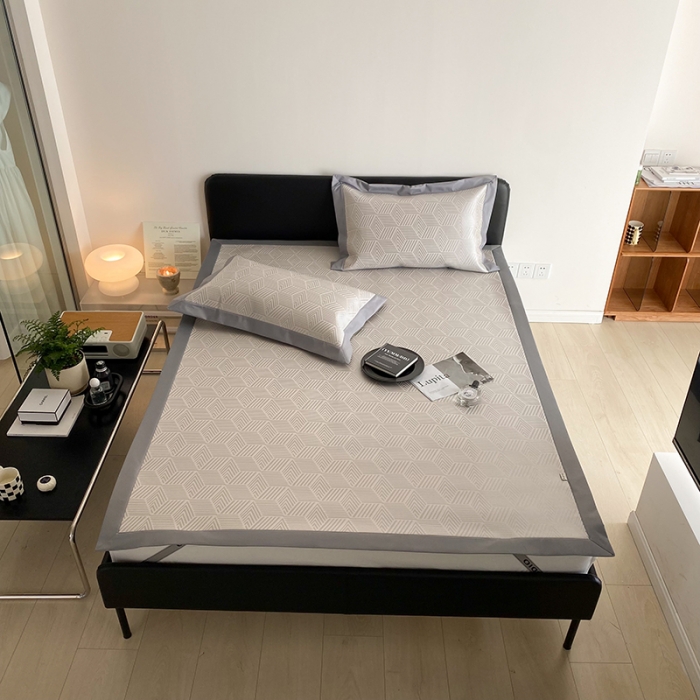 91家纺网 家纺一手货源 找家纺 昔可 2022新款900D水洗提花养生凉席 曼哈顿