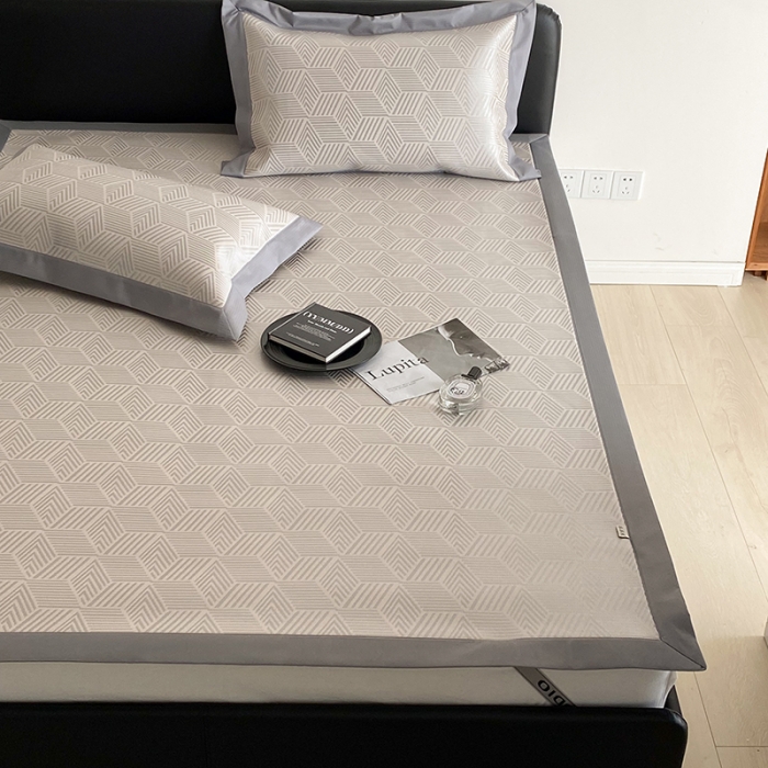 91家纺网 家纺一手货源 找家纺 昔可 2022新款900D水洗提花养生凉席 曼哈顿