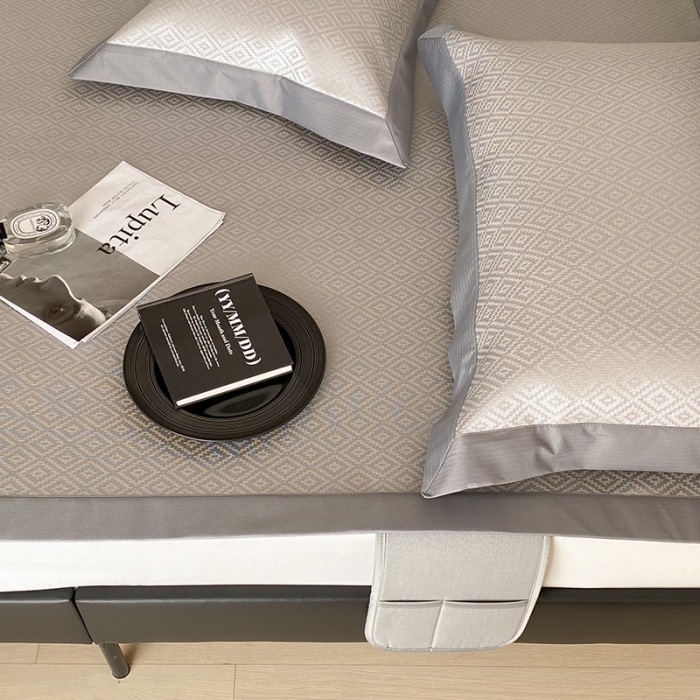 91家纺网 家纺一手货源 找家纺 昔可 2022新款900D水洗提花养生凉席 小菱格