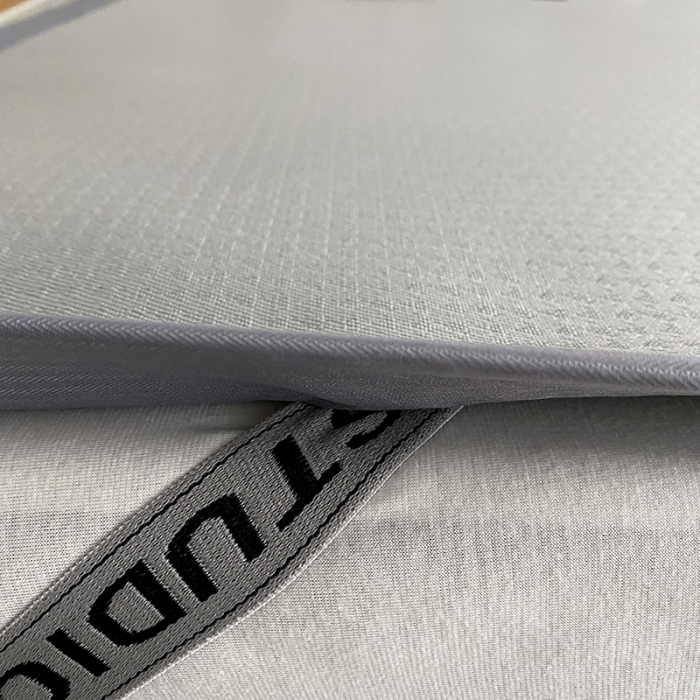 91家纺网 家纺一手货源 找家纺 昔可 2022新款900D水洗提花养生凉席 小千鸟格-灰