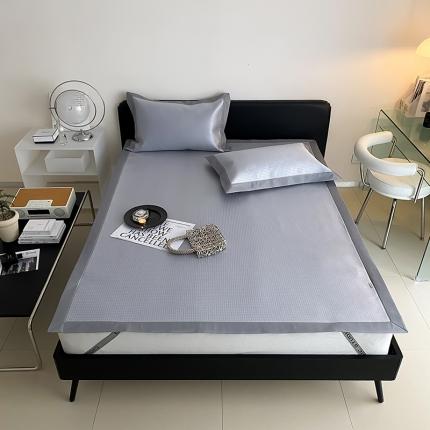 昔可 2022新款900D水洗提花养生凉席 小千鸟格-紫