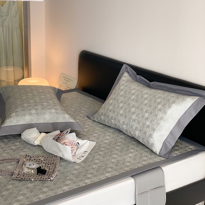 91家纺网 家纺一手货源 找家纺 昔可 2022新款900D水洗提花养生凉席 小香香