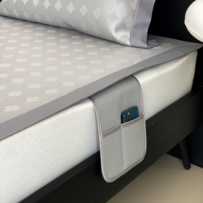 91家纺网 家纺一手货源 找家纺 昔可 2022新款900D水洗提花养生凉席 幸运四叶花