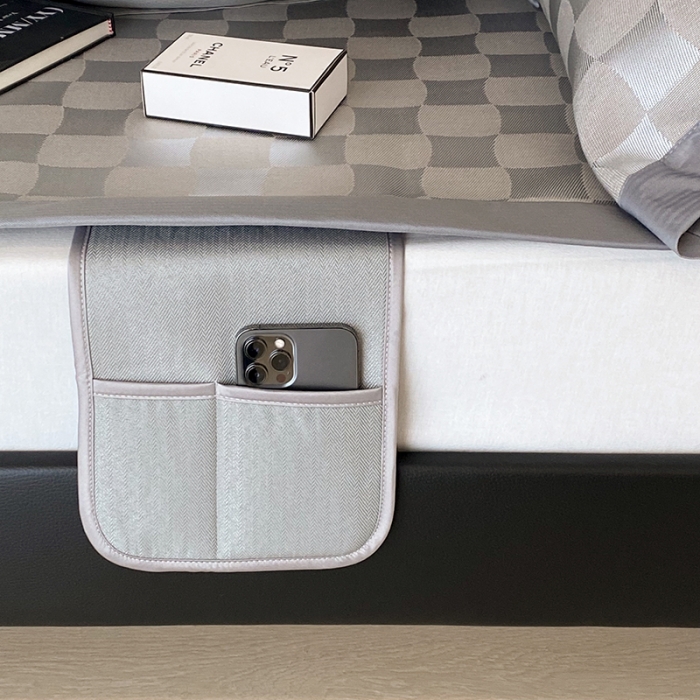 91家纺网 家纺一手货源 找家纺 昔可 2022新款900D水洗提花养生凉席 异形格-灰