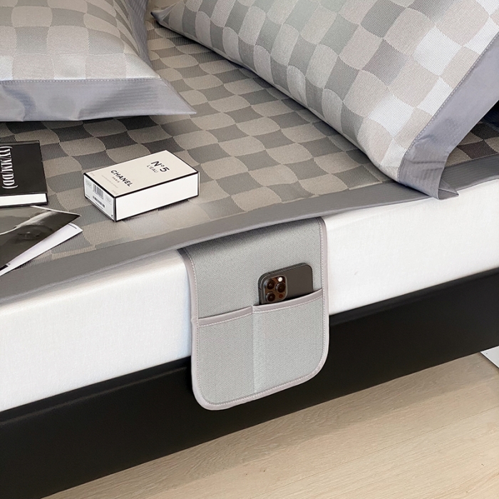 91家纺网 家纺一手货源 找家纺 昔可 2022新款900D水洗提花养生凉席 异形格-灰