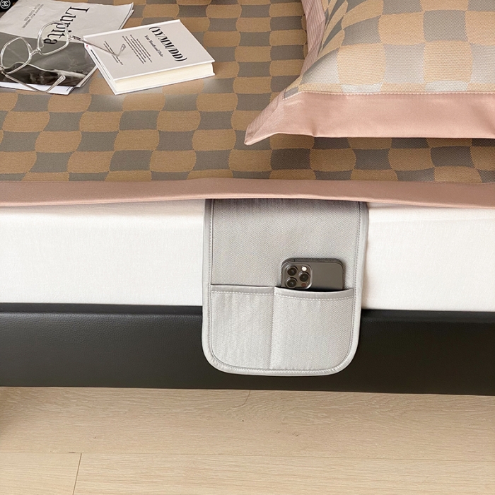 91家纺网 家纺一手货源 找家纺 昔可 2022新款900D水洗提花养生凉席 异形格-咖