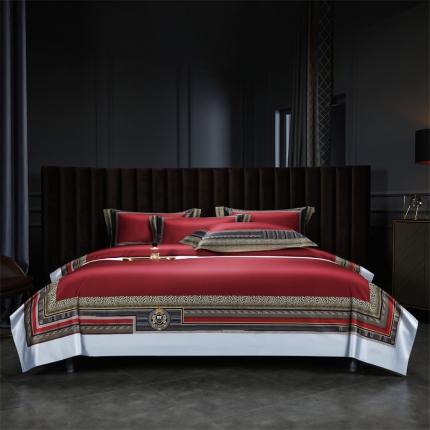 91家纺网 家纺一手货源 找家纺 缔缦家纺 2022新款长绒棉数码印花四件套 温莎