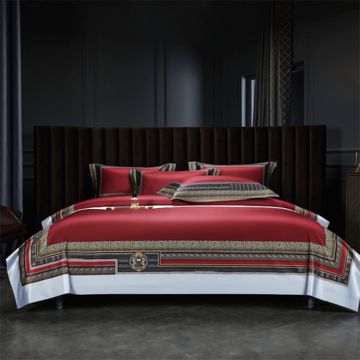 91家纺网 家纺一手货源 找家纺 缔缦家纺 2022新款长绒棉数码印花四件套 温莎