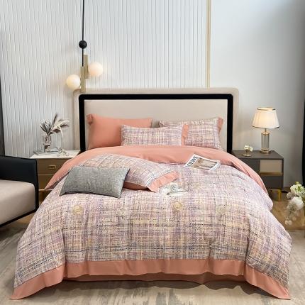 91家纺网 家纺一手货源 找家纺 （总）涵宸家纺 2022新款全棉刺绣四件套-邂逅