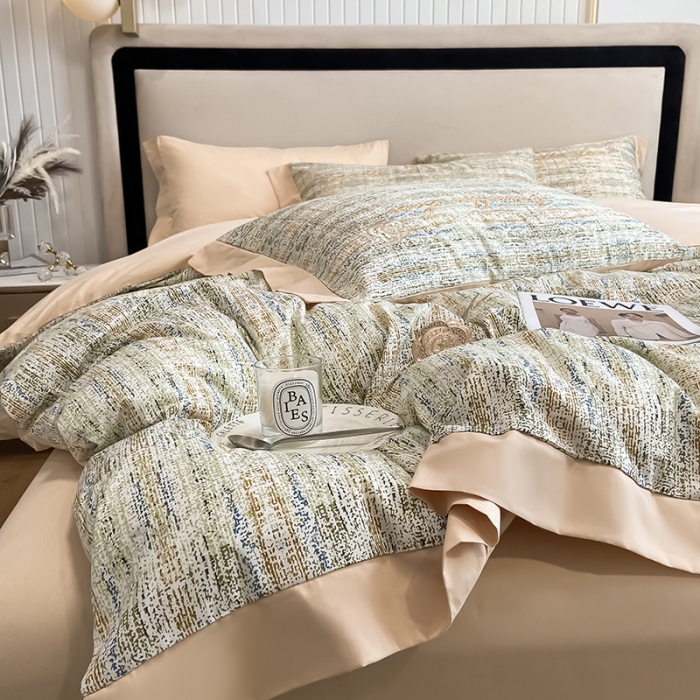 91家纺网 家纺一手货源 找家纺 （总）涵宸家纺 2022新款全棉刺绣四件套-邂逅