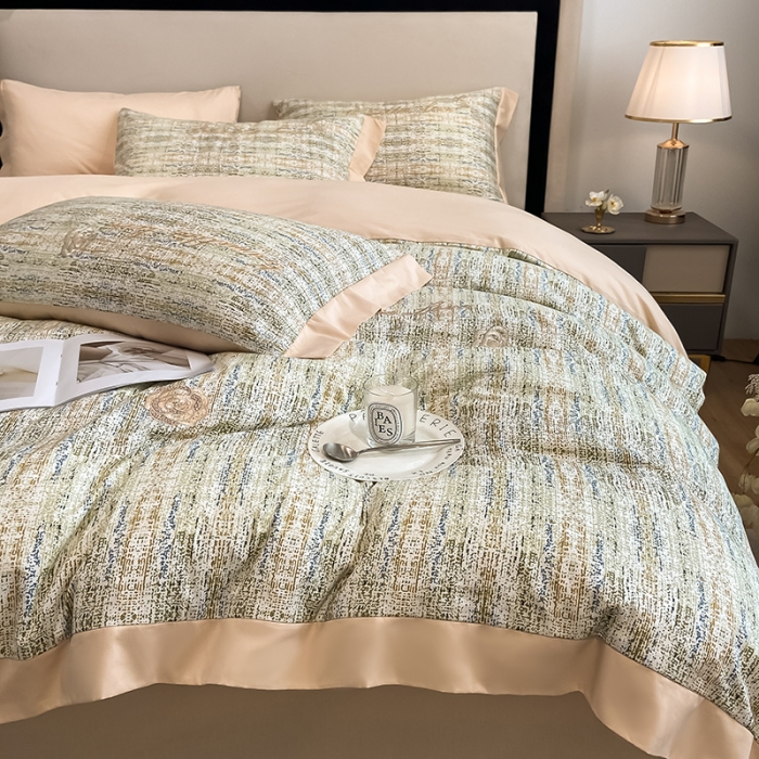 91家纺网 家纺一手货源 找家纺 （总）涵宸家纺 2022新款全棉刺绣四件套-邂逅