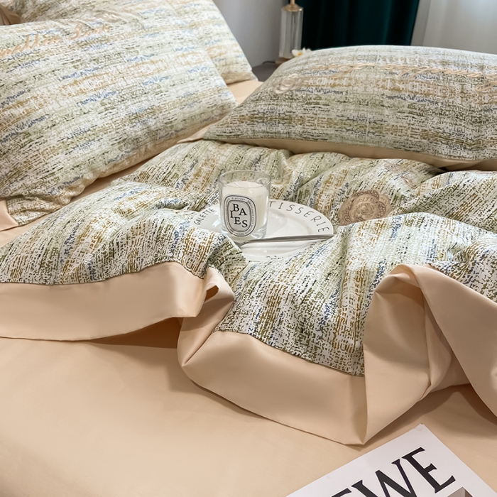 91家纺网 家纺一手货源 找家纺 （总）涵宸家纺 2022新款全棉刺绣四件套-邂逅