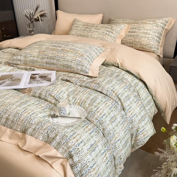 91家纺网 家纺一手货源 找家纺 （总）涵宸家纺 2022新款全棉刺绣四件套-邂逅