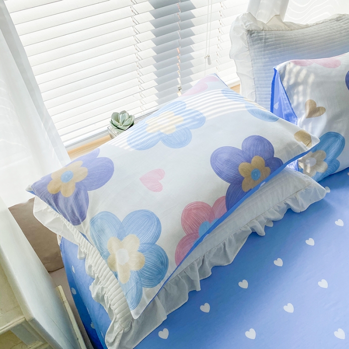 91家纺网 家纺一手货源 找家纺 优彩 2022新款全棉13372油画风系列四件套 春天花花