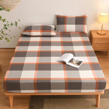 91家纺网 家纺一手货源 找家纺 （总）雪云美 2024新款A类色织纯棉水洗棉100%新疆棉全棉床笠