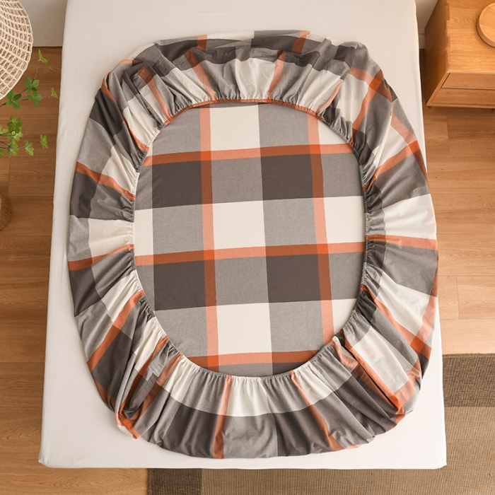 91家纺网 家纺一手货源 找家纺 （总）雪云美 2024新款A类色织纯棉水洗棉100%新疆棉全棉床笠