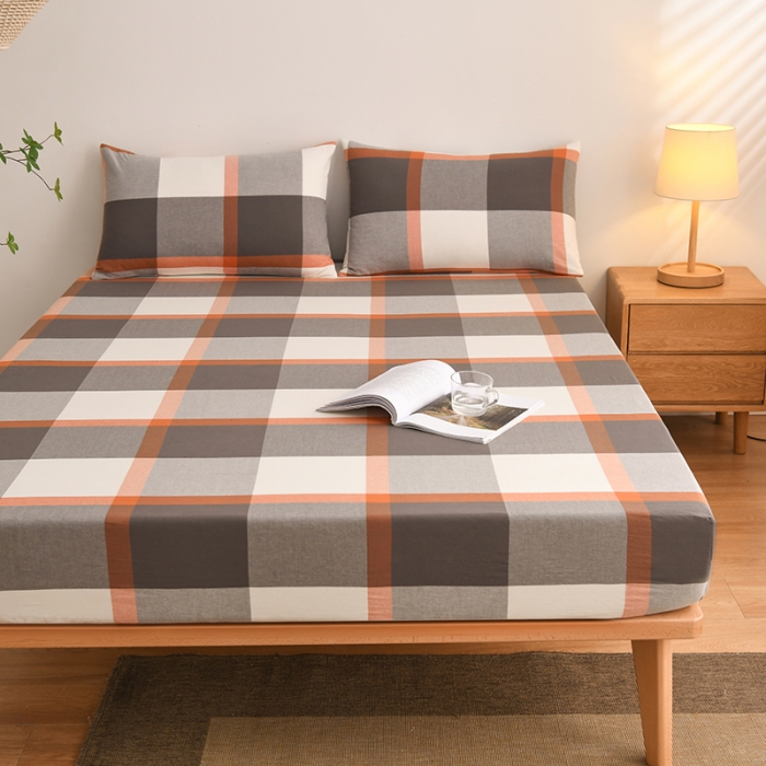 91家纺网 家纺一手货源 找家纺 （总）雪云美 2024新款A类色织纯棉水洗棉100%新疆棉全棉床笠