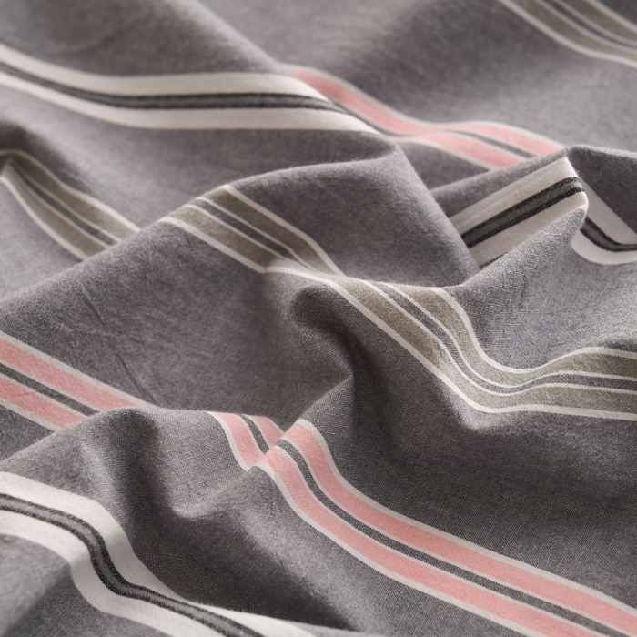 91家纺网 家纺一手货源 找家纺 雪云美 2024新款A类色织纯棉水洗棉100%新疆棉全棉床笠 纽约灰