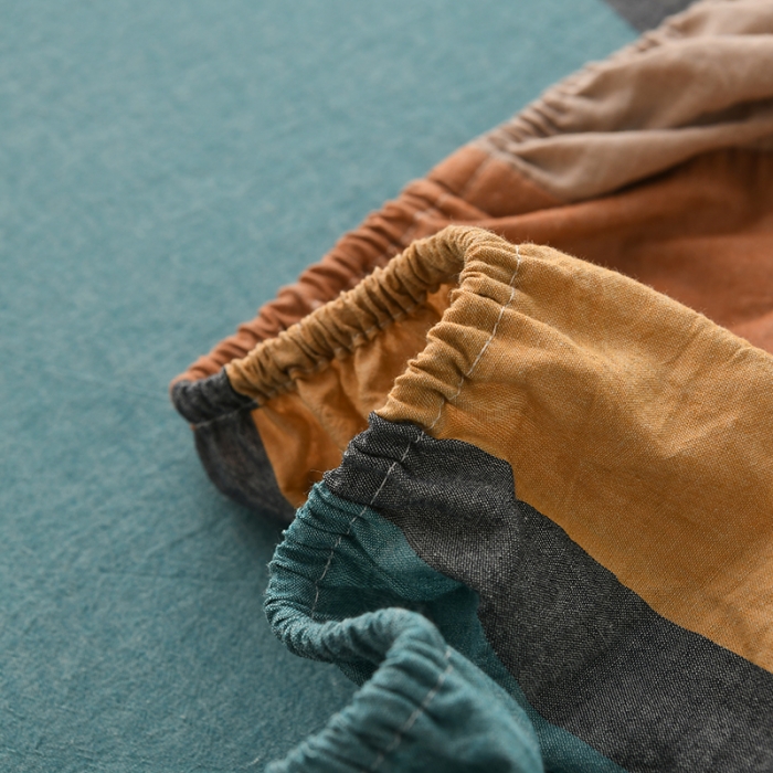 91家纺网 家纺一手货源 找家纺 雪云美 2024新款A类色织纯棉水洗棉100%新疆棉全棉床笠 斯诺克