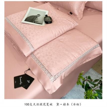 91家纺网 家纺一手货源 找家纺 （总）朵美2025新款100支天丝提花（黛·赫本）系列单夏被