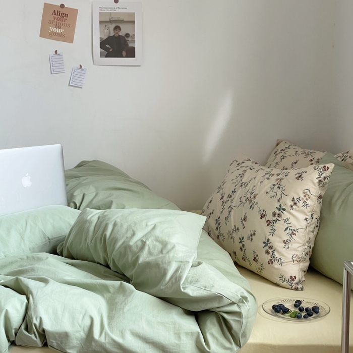 91家纺网 家纺一手货源 找家纺 总梦享生活2022新款40s全棉水洗棉四件套纯棉碎花混搭系列