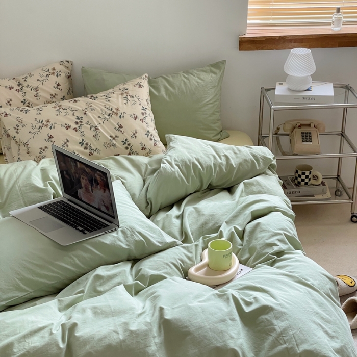 91家纺网 家纺一手货源 找家纺 总梦享生活2022新款40s全棉水洗棉四件套纯棉碎花混搭系列