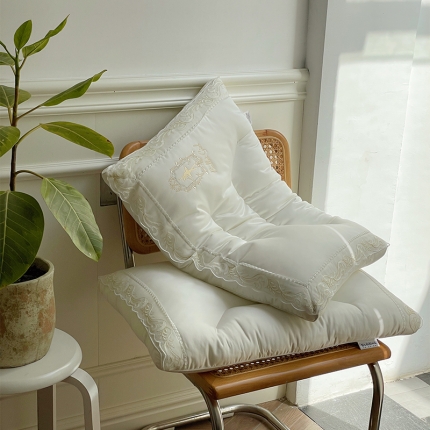 91家纺网 家纺一手货源 找家纺 高端芭蕾女孩轻奢刺绣软枕芯 酒店护颈椎助眠家用单人枕头单只装