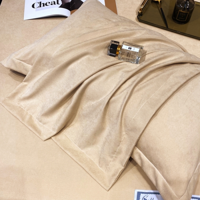 91家纺网 家纺一手货源 找家纺 豪选 新款高端贡缎锦棉床笠单层两面用防尘冰丝床罩床垫套 黄