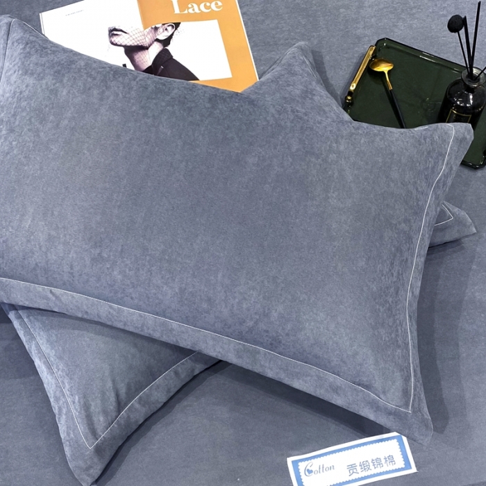 91家纺网 家纺一手货源 找家纺 豪选 新款高端贡缎锦棉床笠单层两面用防尘冰丝床罩床垫套 灰