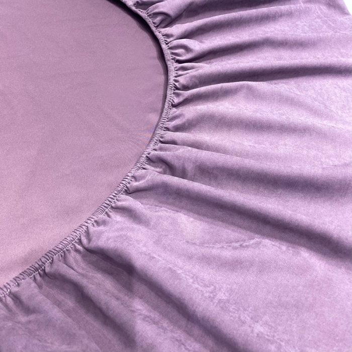 91家纺网 家纺一手货源 找家纺 豪选 新款高端贡缎锦棉床笠单层两面用防尘冰丝床罩床垫套 紫