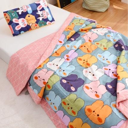 91家纺网 家纺一手货源 找家纺 (总)美真 2023儿童夏凉被夏季女孩卡通空调被全棉幼儿园被