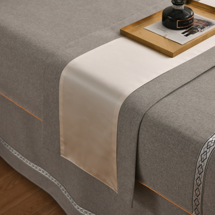 91家纺网 家纺一手货源 找家纺 莉人坊 2023彩棉麻美容床罩四件套批发 赫莲娜灰